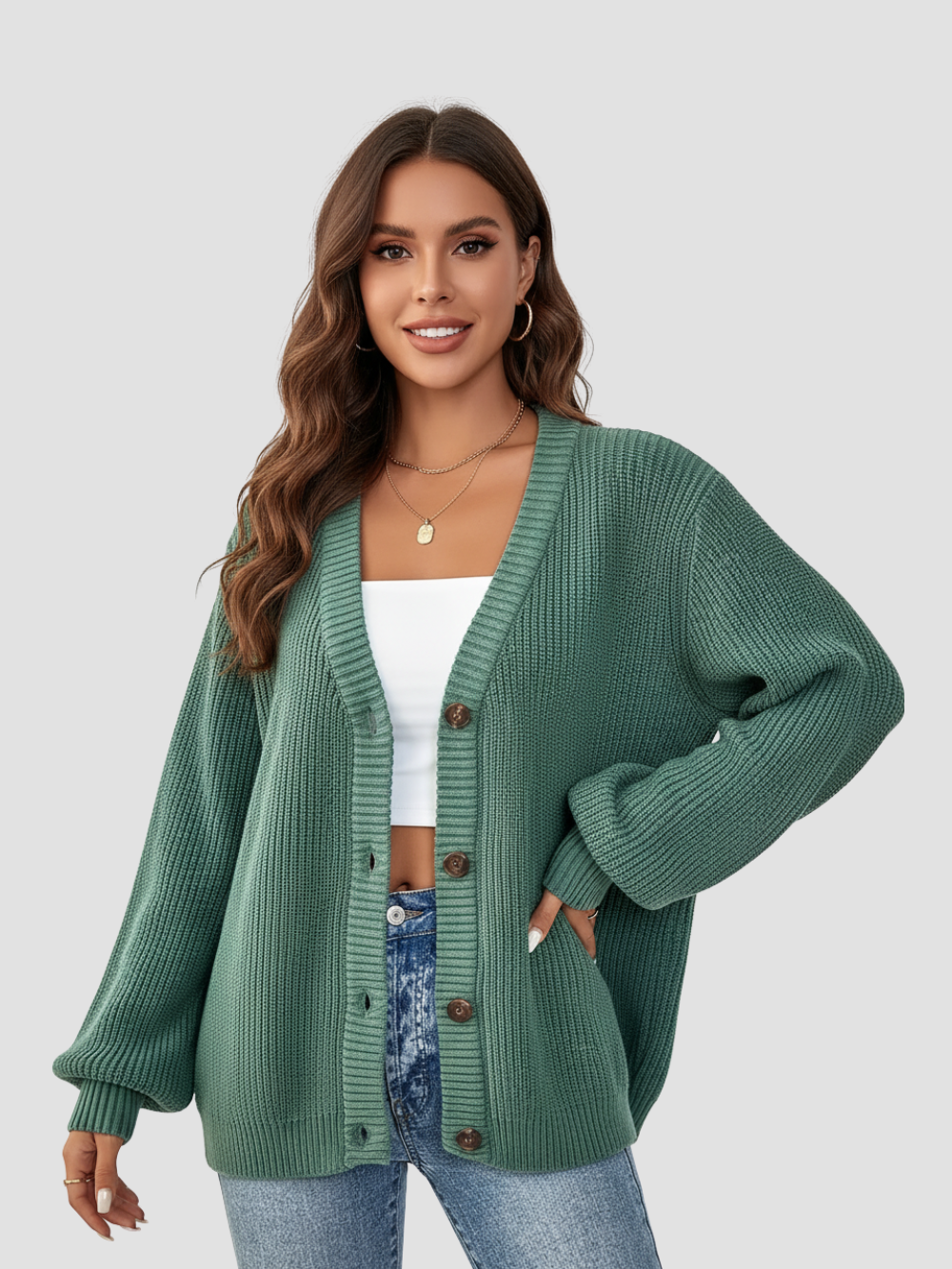 ARELISE | CÁRDIGAN DE PUNTO PARA MUJER – TEXTURA ACOGEDORA Y ESTILO SIN ESFUERZO