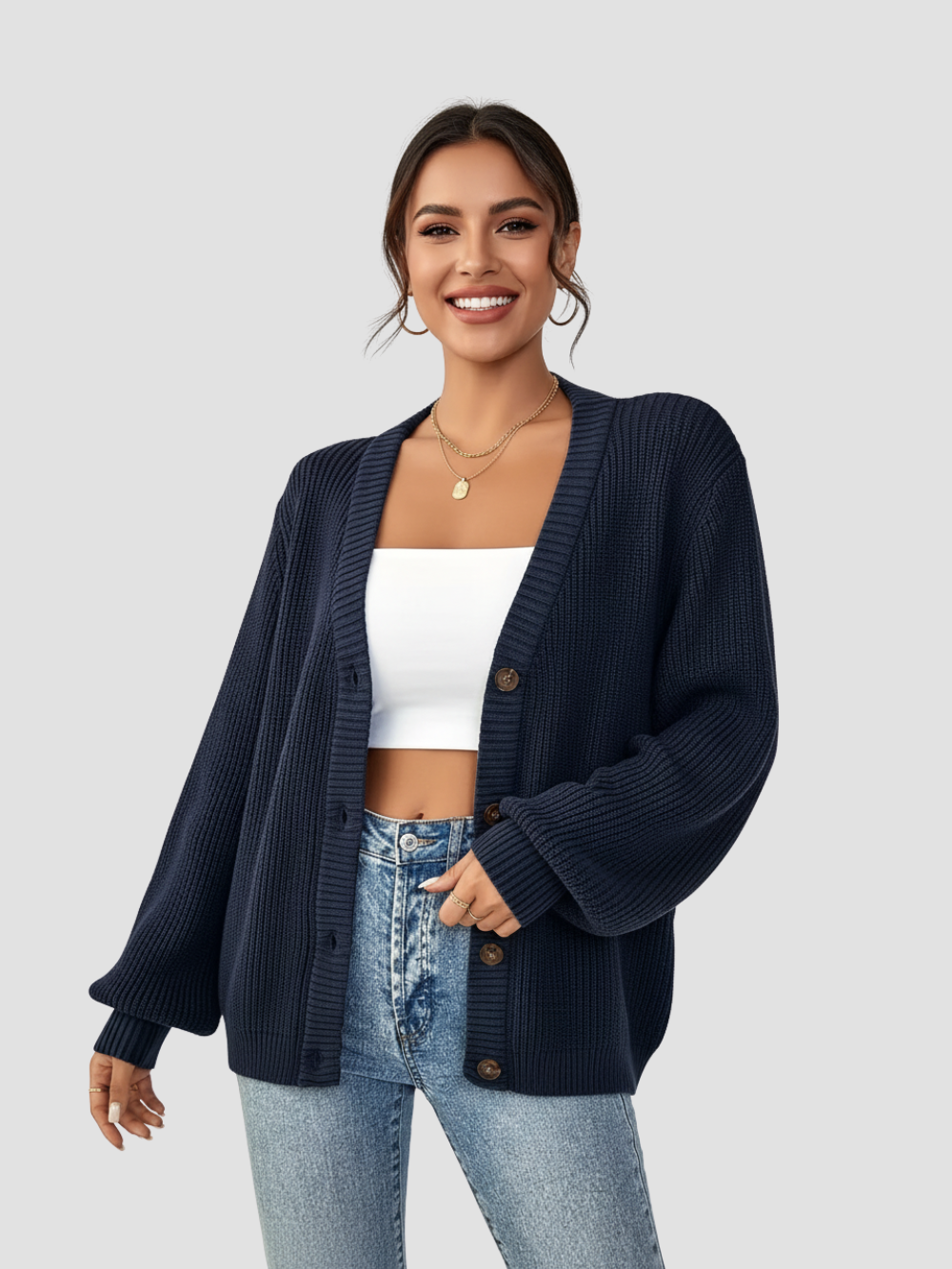 ARELISE | CÁRDIGAN DE PUNTO PARA MUJER – TEXTURA ACOGEDORA Y ESTILO SIN ESFUERZO