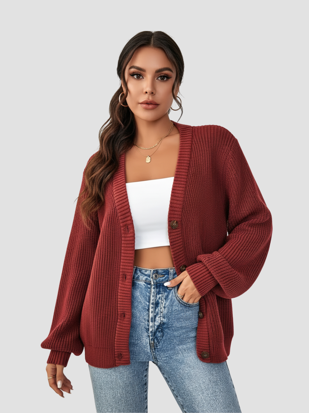 ARELISE | CÁRDIGAN DE PUNTO PARA MUJER – TEXTURA ACOGEDORA Y ESTILO SIN ESFUERZO