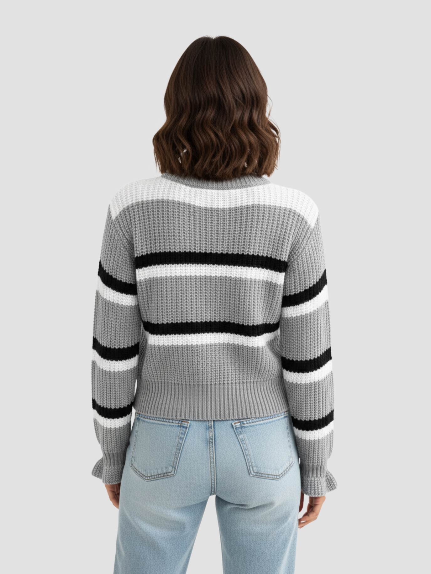 SORIELLE | SUÉTER DE PUNTO A RAYAS PARA MUJER – COMODIDAD SUAVE Y ESTILO DIARIO