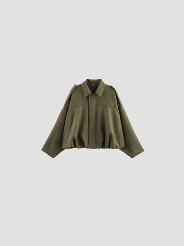 MAELIA | CHAQUETA OVERSIZE DE ANTE PARA MUJER – ELEGANCIA CONTEMPORÁNEA Y SILUETA RELAJADA