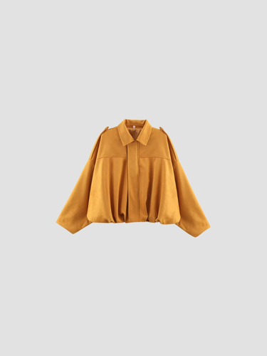 MAELIA | CHAQUETA OVERSIZE DE ANTE PARA MUJER – ELEGANCIA CONTEMPORÁNEA Y SILUETA RELAJADA