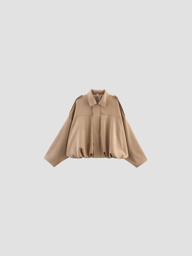 MAELIA | CHAQUETA OVERSIZE DE ANTE PARA MUJER – ELEGANCIA CONTEMPORÁNEA Y SILUETA RELAJADA