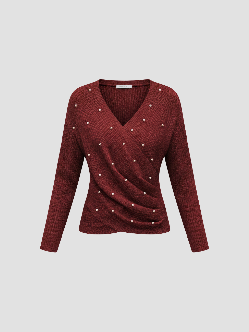 MARISEL | SUÉTER DE MANGA LARGA CON PERLAS – ENCANTO ENVOLVENTE Y CAÍDA ESBELTA