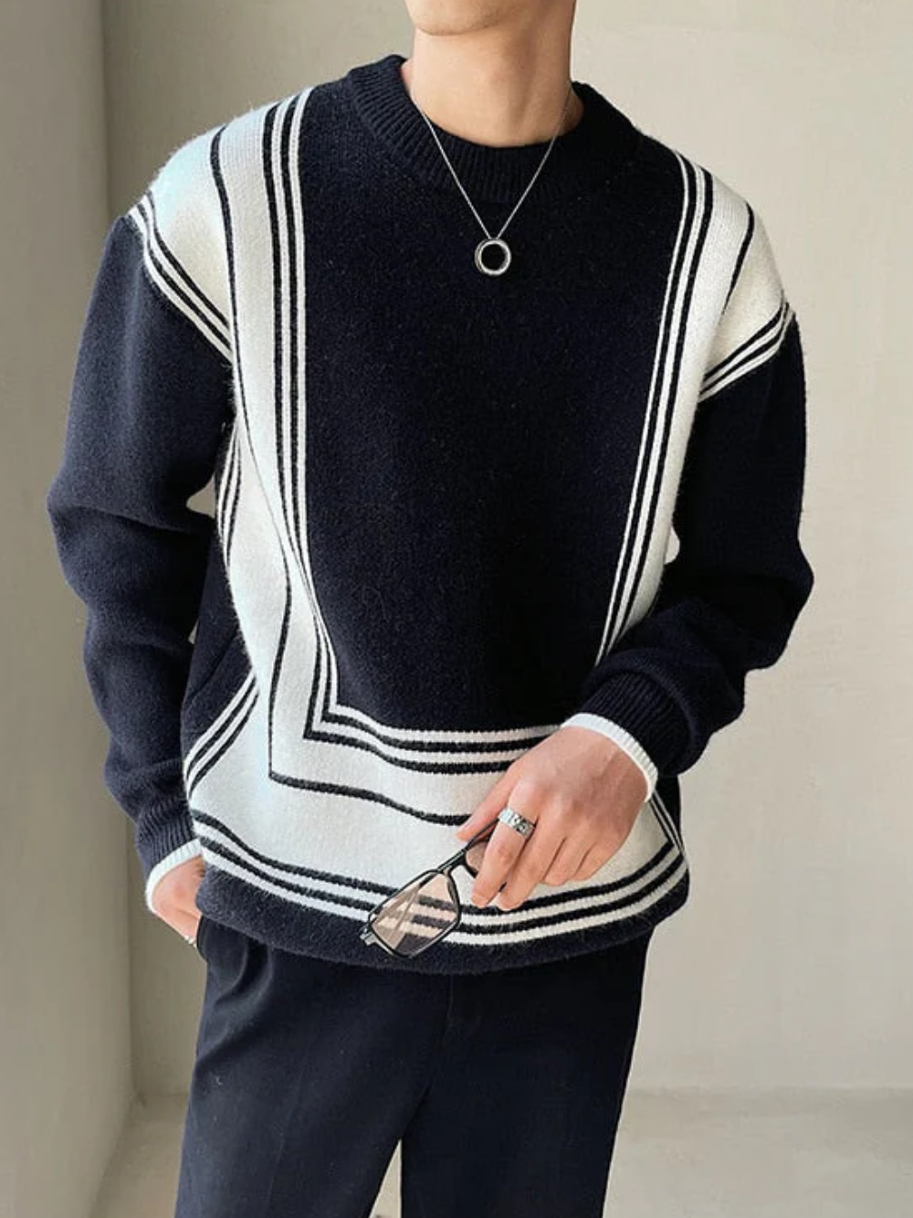 MARZANO | JERSEY CUELLO ALTO | PATRÓN GEOMÉTRICO