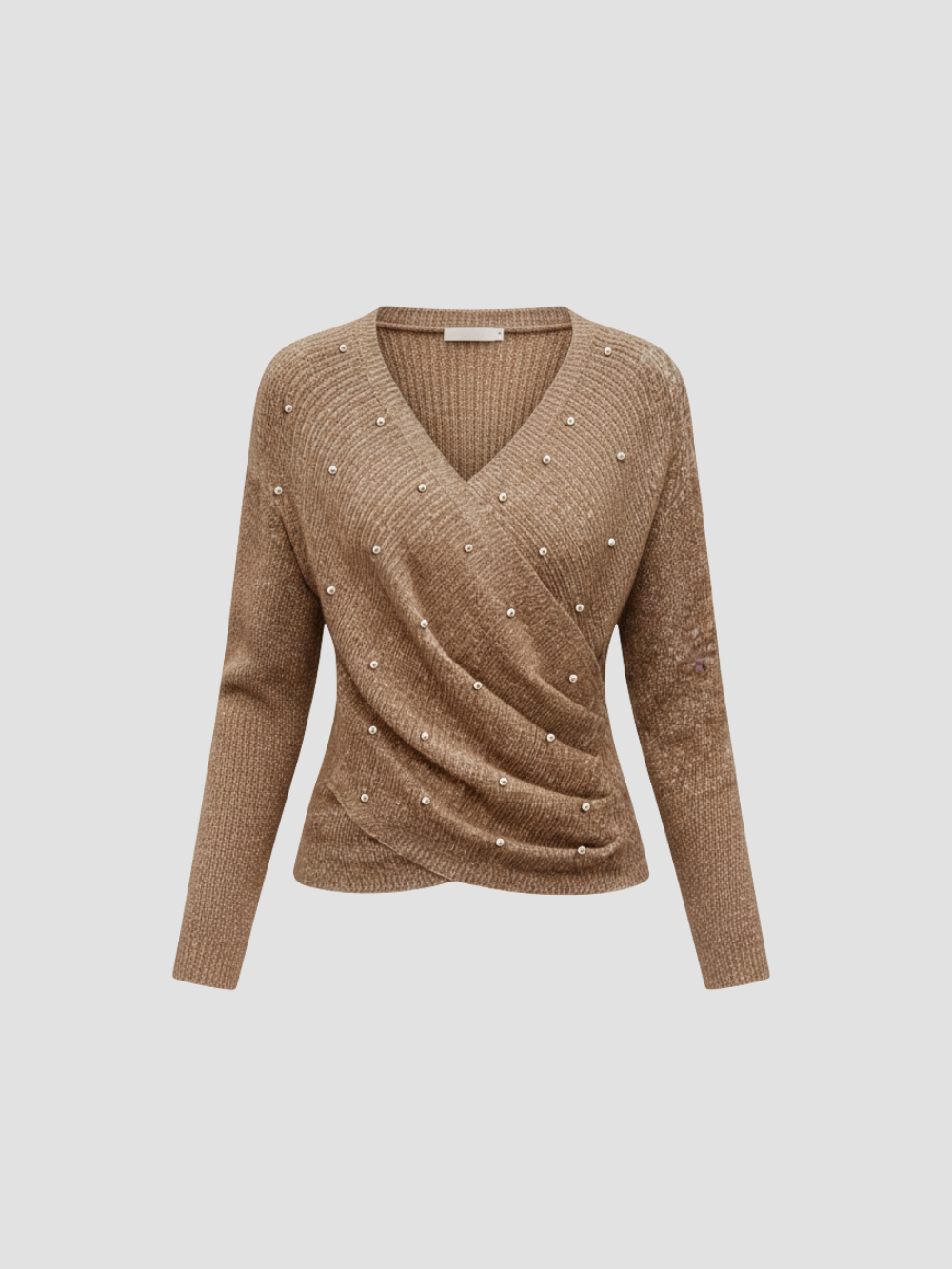 MARISEL | SUÉTER DE MANGA LARGA CON PERLAS – ENCANTO ENVOLVENTE Y CAÍDA ESBELTA