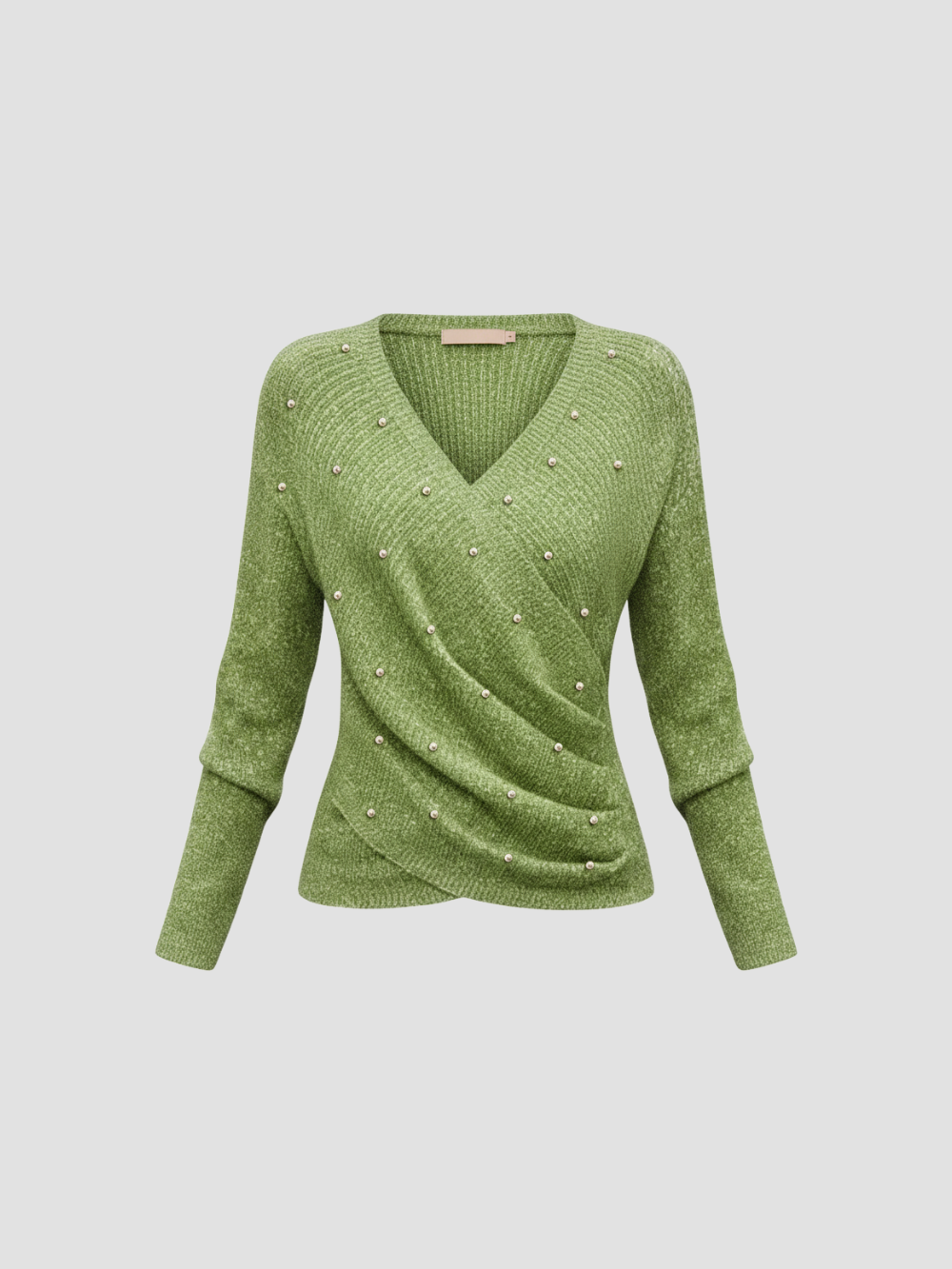 MARISEL | SUÉTER DE MANGA LARGA CON PERLAS – ENCANTO ENVOLVENTE Y CAÍDA ESBELTA