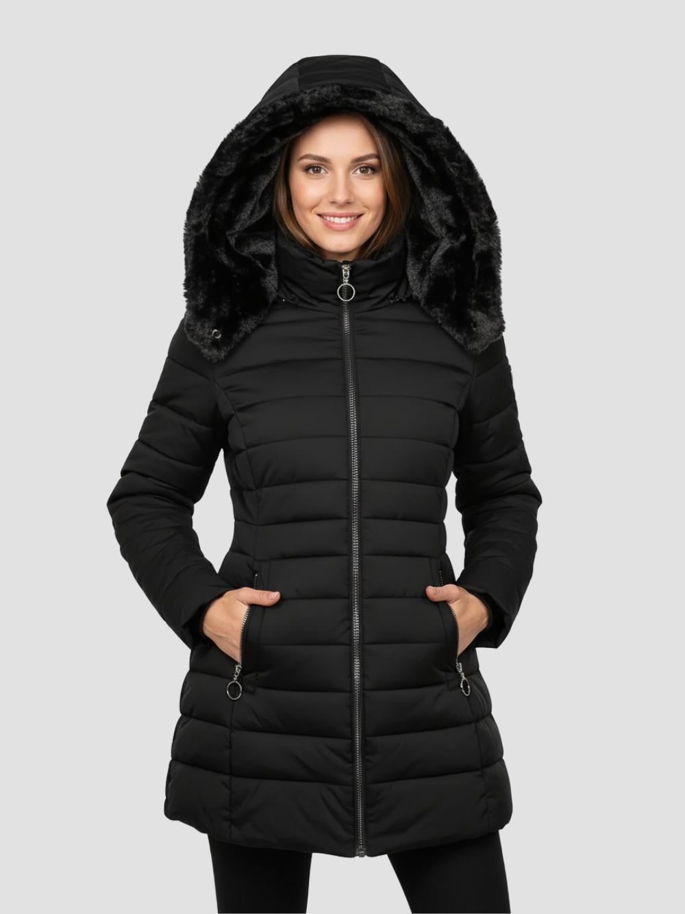 AVERLUNA | ABRIGO LARGO PARA MUJER – INTERIOR DE FELPA Y ESTILO REFINADO