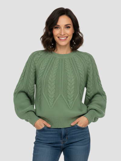 ELYNDRA | JERSEY DE PUNTO TRENZADO OVERSIZE – COMODIDAD ACOGEDORA Y ESTILO MODERNO