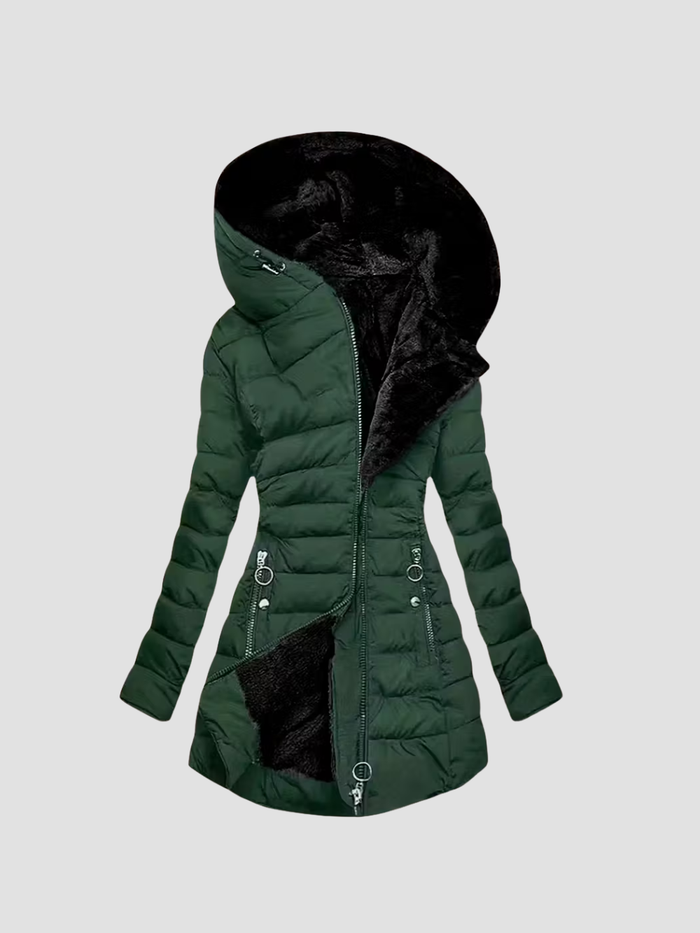 AVERLUNA | ABRIGO LARGO PARA MUJER – INTERIOR DE FELPA Y ESTILO REFINADO