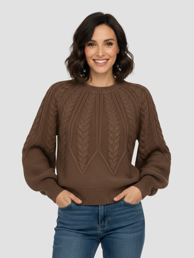 ELYNDRA | JERSEY DE PUNTO TRENZADO OVERSIZE – COMODIDAD ACOGEDORA Y ESTILO MODERNO