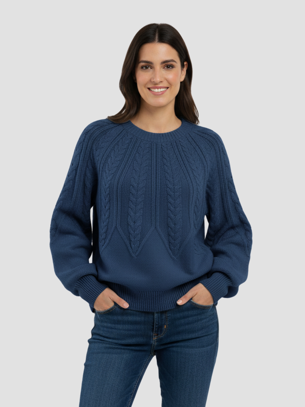 ELYNDRA | JERSEY DE PUNTO TRENZADO OVERSIZE – COMODIDAD ACOGEDORA Y ESTILO MODERNO