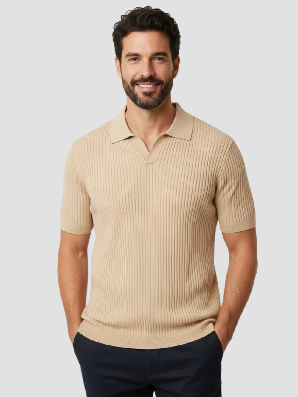 BRUNO | POLO ACANALADO HOMBRE | TOQUE LIGERO Y ATEMPORAL