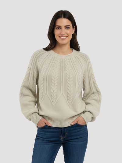 ELYNDRA | JERSEY DE PUNTO TRENZADO OVERSIZE – COMODIDAD ACOGEDORA Y ESTILO MODERNO