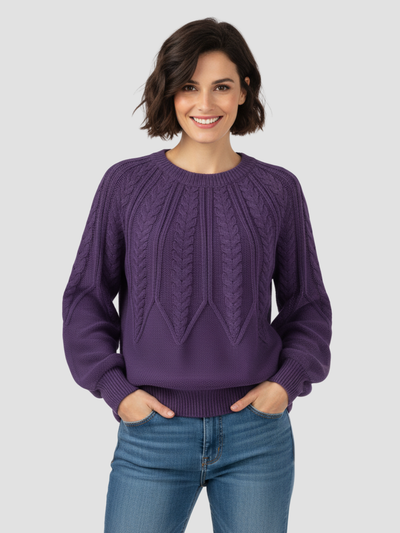 ELYNDRA | JERSEY DE PUNTO TRENZADO OVERSIZE – COMODIDAD ACOGEDORA Y ESTILO MODERNO