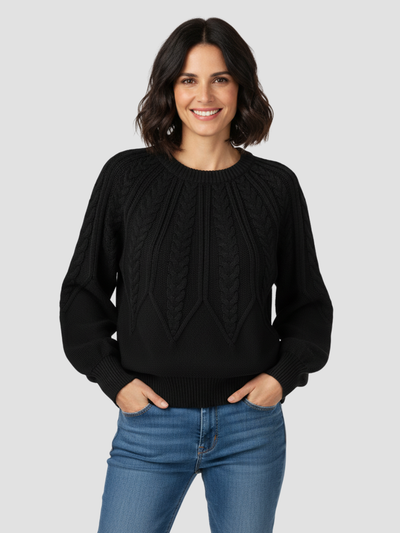 ELYNDRA | JERSEY DE PUNTO TRENZADO OVERSIZE – COMODIDAD ACOGEDORA Y ESTILO MODERNO