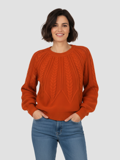 ELYNDRA | JERSEY DE PUNTO TRENZADO OVERSIZE – COMODIDAD ACOGEDORA Y ESTILO MODERNO