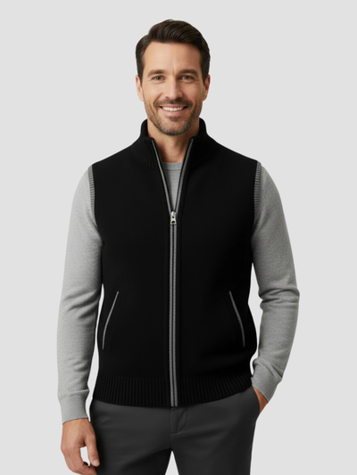 ULLOA | CHALECO DE PUNTO CON CREMALLERA | FUNCIONALIDAD MODERNA