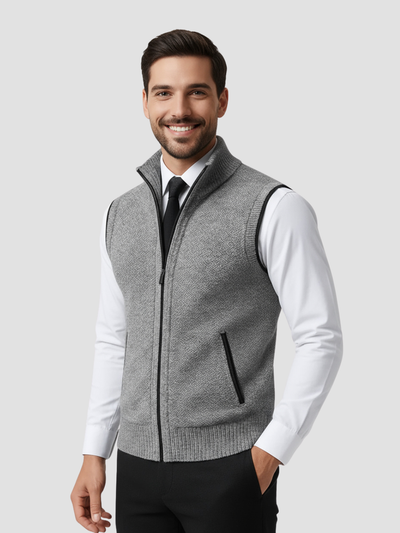 ULLOA | CHALECO DE PUNTO CON CREMALLERA | FUNCIONALIDAD MODERNA