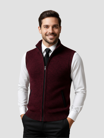 ULLOA | CHALECO DE PUNTO CON CREMALLERA | FUNCIONALIDAD MODERNA