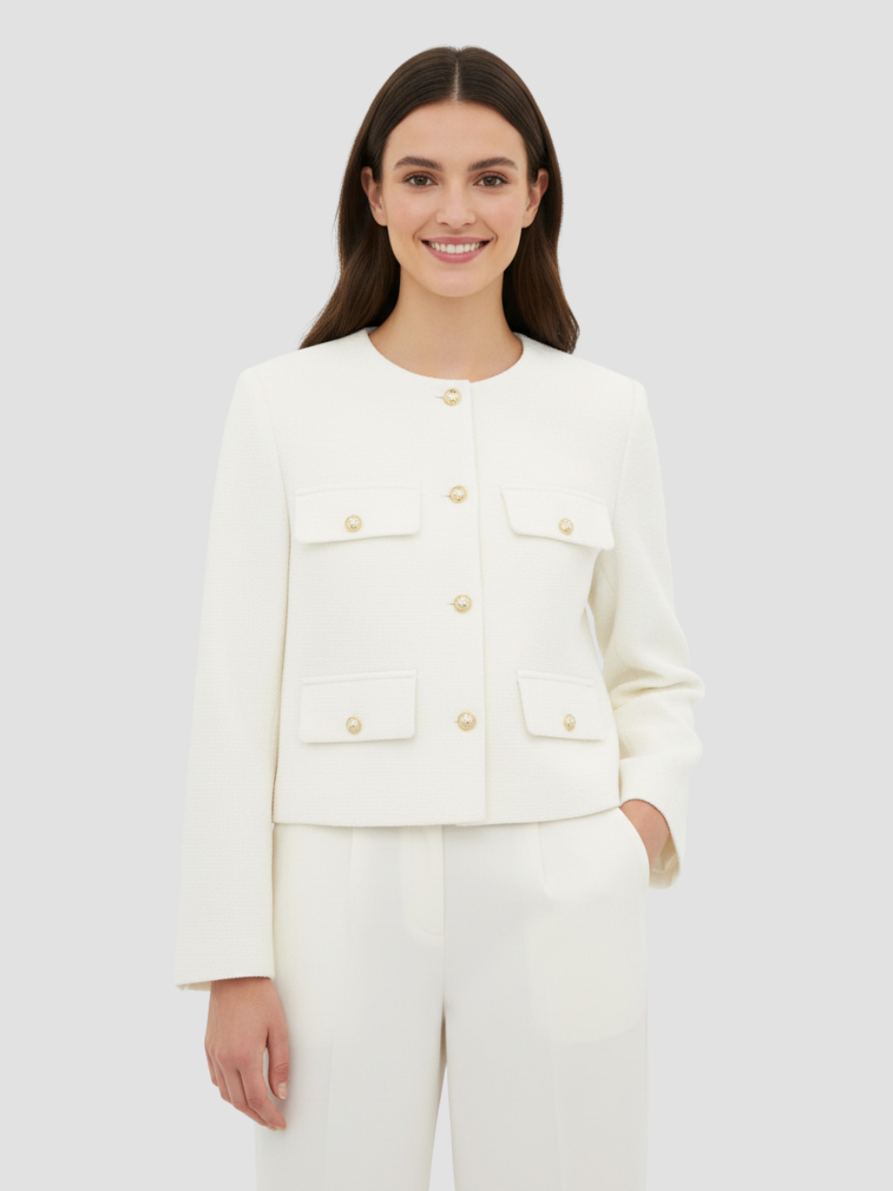 PALOMA | BLAZER DE MUJER | CORTO CON BOTONES DORADOS