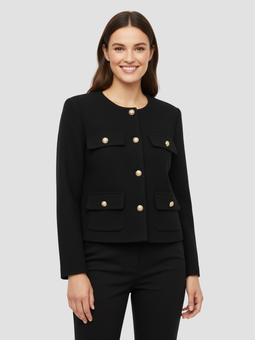 PALOMA | BLAZER DE MUJER | CORTO CON BOTONES DORADOS