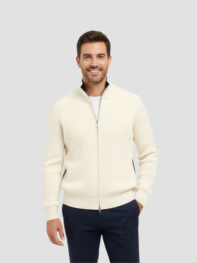 ORTEGA | VEST DE PUNTO CON CREMALLERA | ELEGANCIA VERSÁTIL