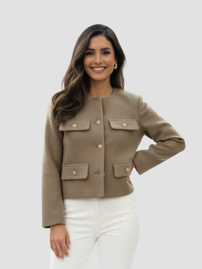 PALOMA | BLAZER DE MUJER | CORTO CON BOTONES DORADOS