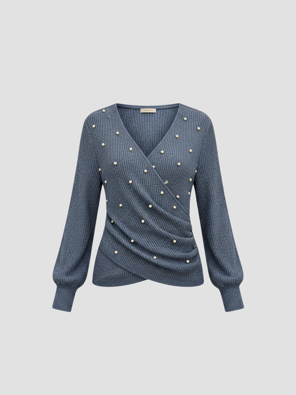 MARISEL | SUÉTER DE MANGA LARGA CON PERLAS – ENCANTO ENVOLVENTE Y CAÍDA ESBELTA