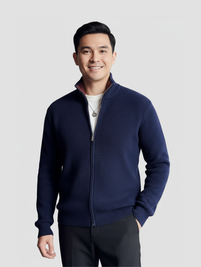 ORTEGA | VEST DE PUNTO CON CREMALLERA | ELEGANCIA VERSÁTIL