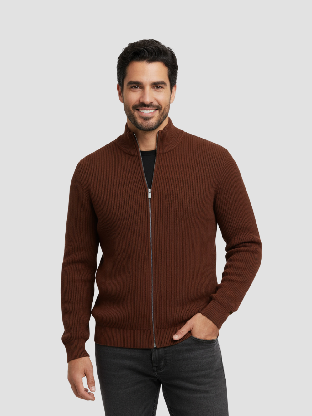 ORTEGA | VEST DE PUNTO CON CREMALLERA | ELEGANCIA VERSÁTIL