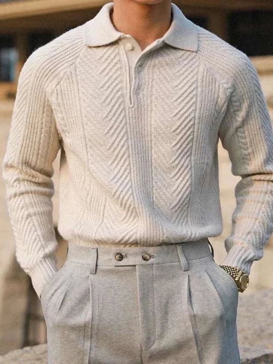 QUIROGA | POLO DE PUNTO | ESTILO CLÁSICO CON PATRÓN