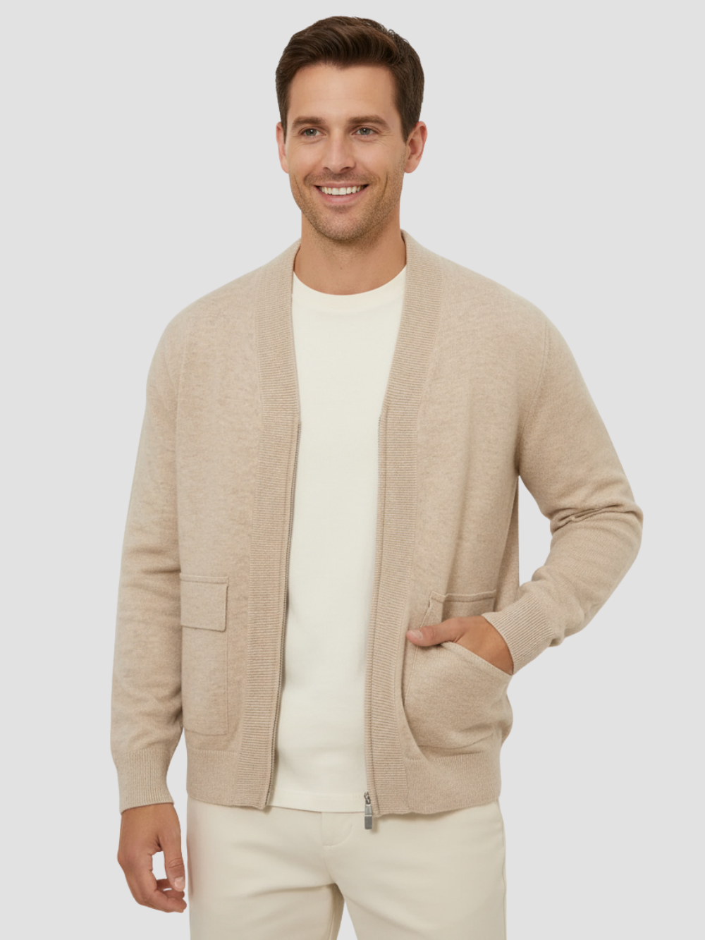 VELASCO | CÁRDIGAN CON CREMALLERA | LOOK MODERNO Y VERSÁTIL