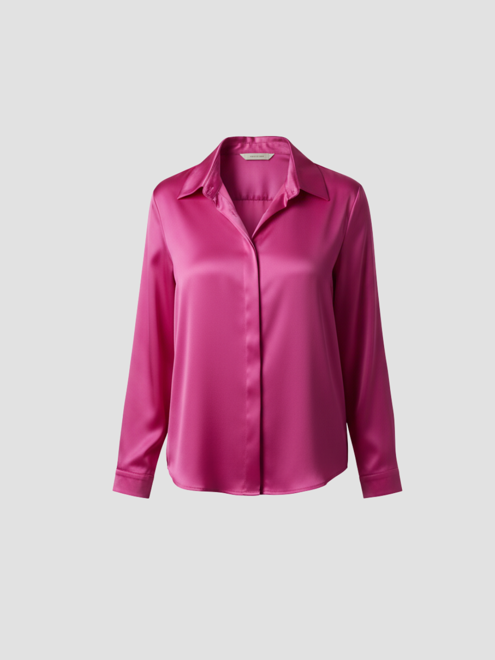 SOLENNE | BLUSA DE SATÉN PARA MUJER – ELEGANCIA ATEMPORAL CON ACABADO LUMINOSO