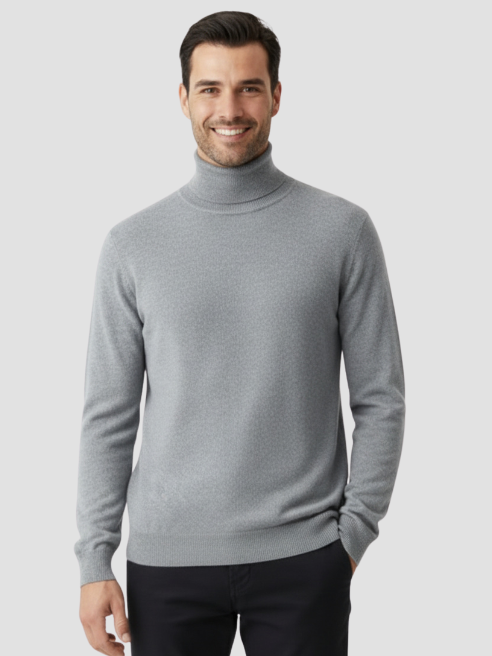 SAÚL | JERSEY DE CUELLO ALTO | LOOK MINIMALISTA Y VERSÁTIL