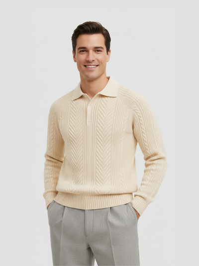 QUIROGA | POLO DE PUNTO | ESTILO CLÁSICO CON PATRÓN