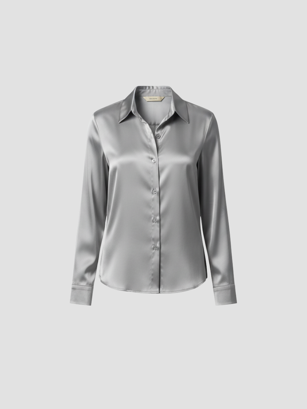 SOLENNE | BLUSA DE SATÉN PARA MUJER – ELEGANCIA ATEMPORAL CON ACABADO LUMINOSO