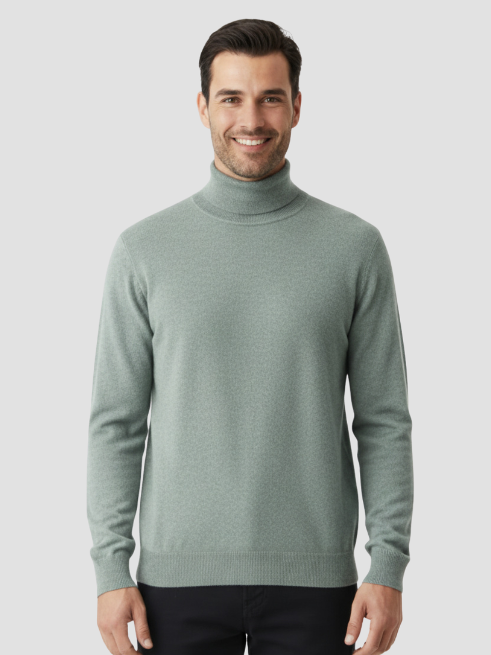 SAÚL | JERSEY DE CUELLO ALTO | LOOK MINIMALISTA Y VERSÁTIL