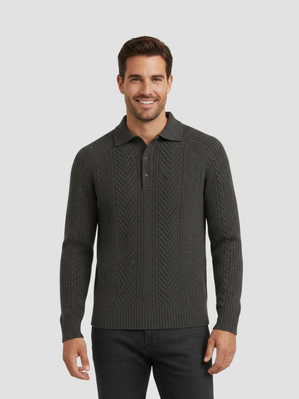 QUIROGA | POLO DE PUNTO | ESTILO CLÁSICO CON PATRÓN