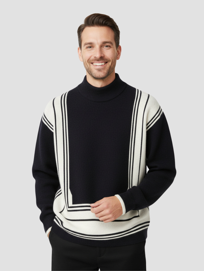 MARZANO | JERSEY CUELLO ALTO | PATRÓN GEOMÉTRICO