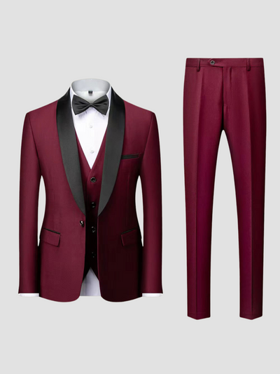LEANDRO | TRAJE DE HOMBRE | SOLAPA SATINADA Y CORTE IMPECABLE