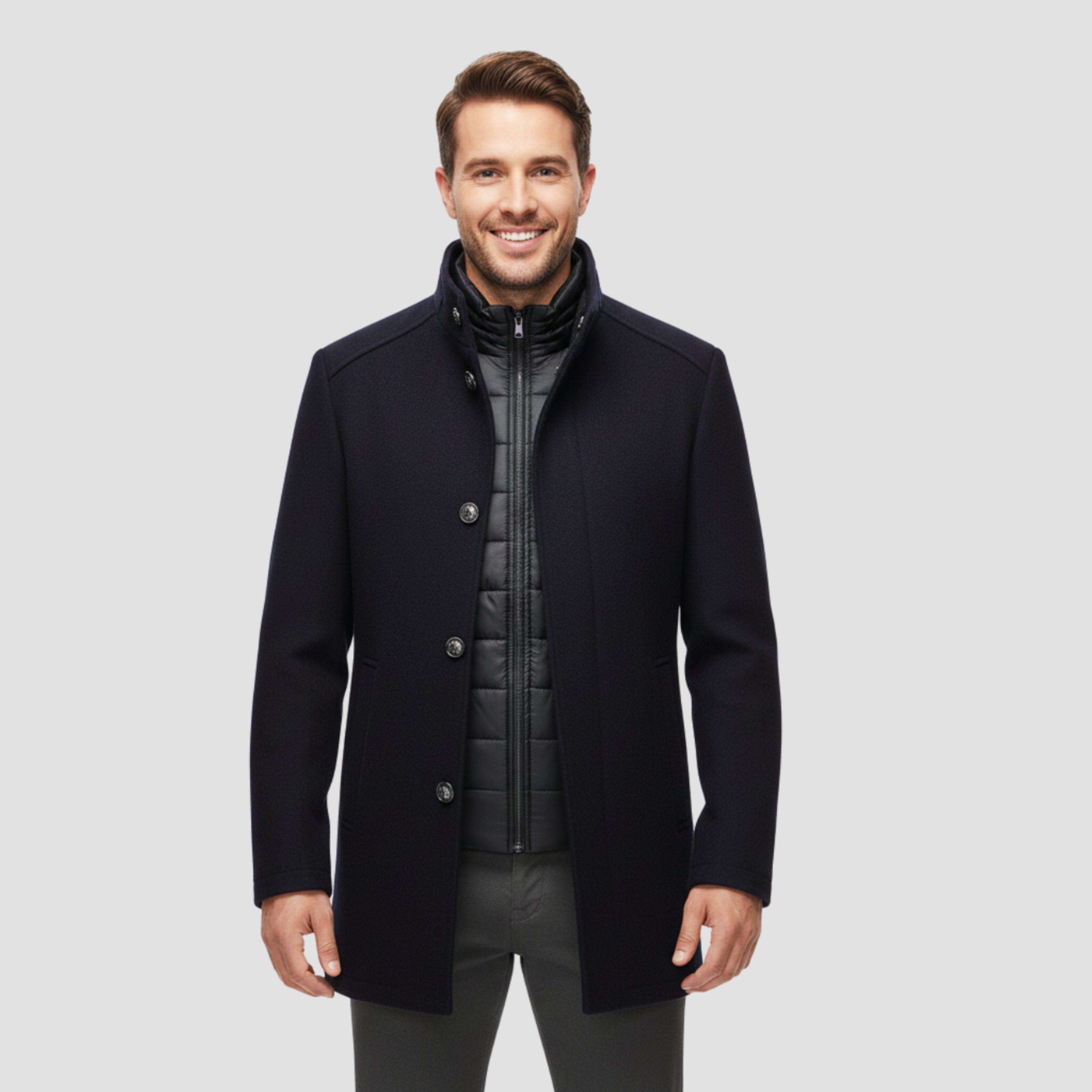 CRISANTO | ABRIGO DE TWEED PARA HOMBRE – CALIDEZ FUNCIONAL Y ESTILO SOFISTICADO