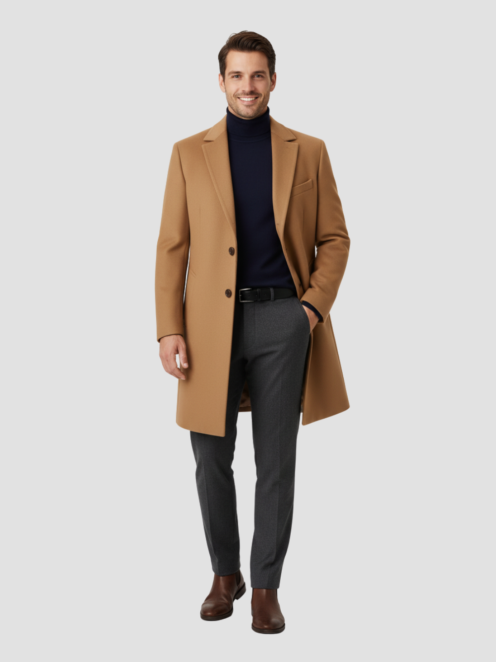 VALENTE | ABRIGO DE HOMBRE DE CORTE LARGO – SOFISTICACIÓN MODERNA Y CALIDEZ