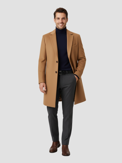 VALENTE | ABRIGO DE HOMBRE DE CORTE LARGO – SOFISTICACIÓN MODERNA Y CALIDEZ