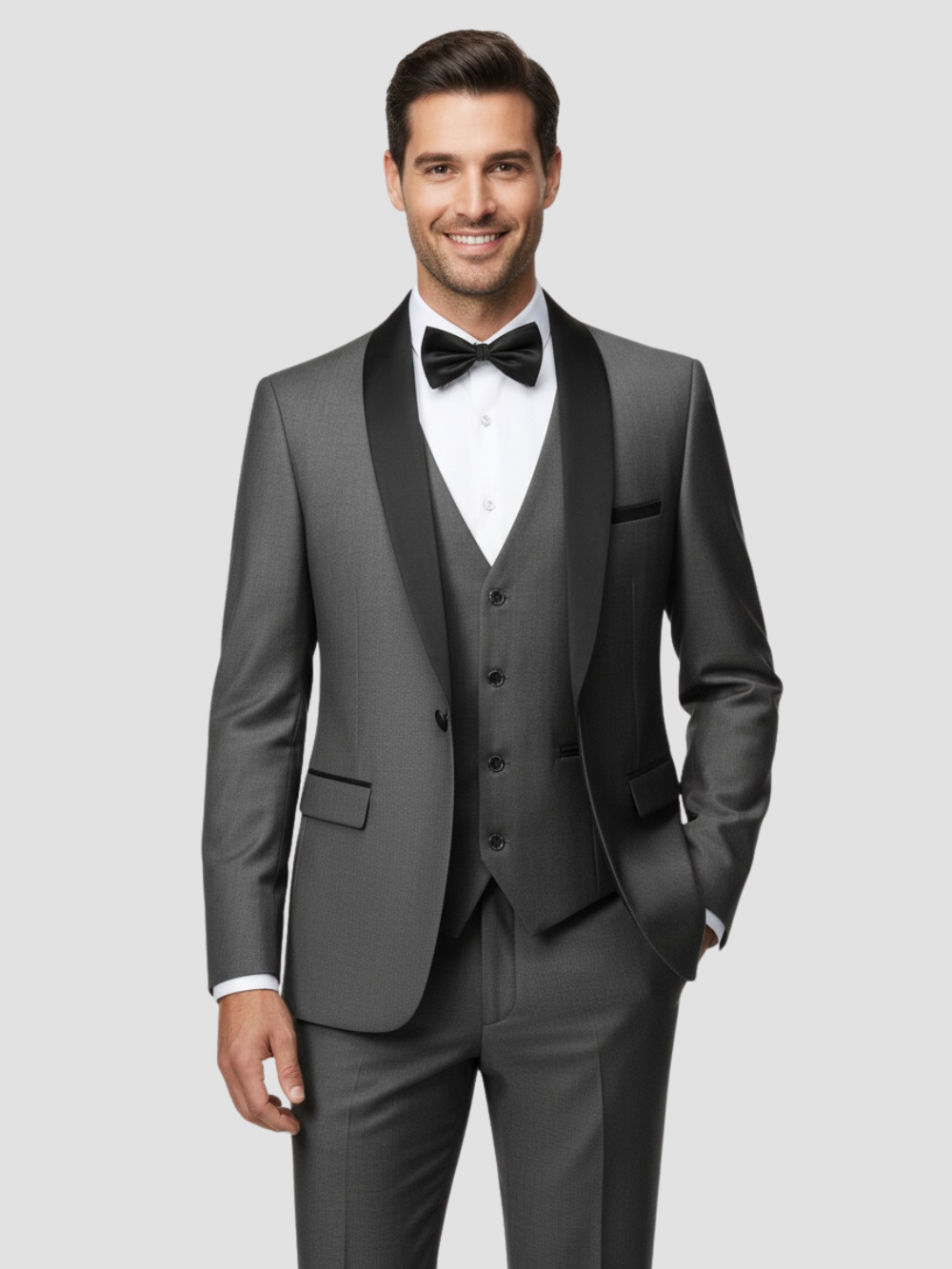 LEANDRO | TRAJE DE HOMBRE | SOLAPA SATINADA Y CORTE IMPECABLE