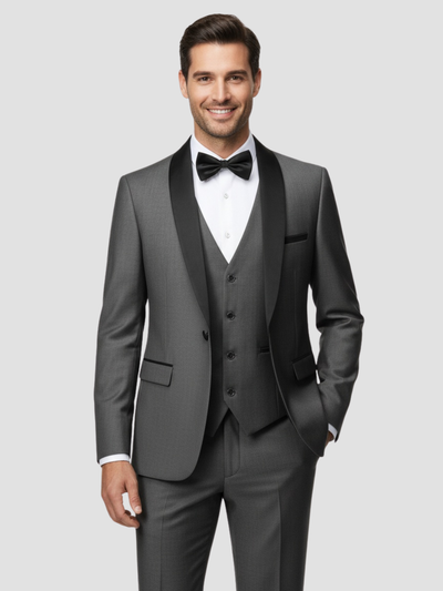 LEANDRO | TRAJE DE HOMBRE | SOLAPA SATINADA Y CORTE IMPECABLE