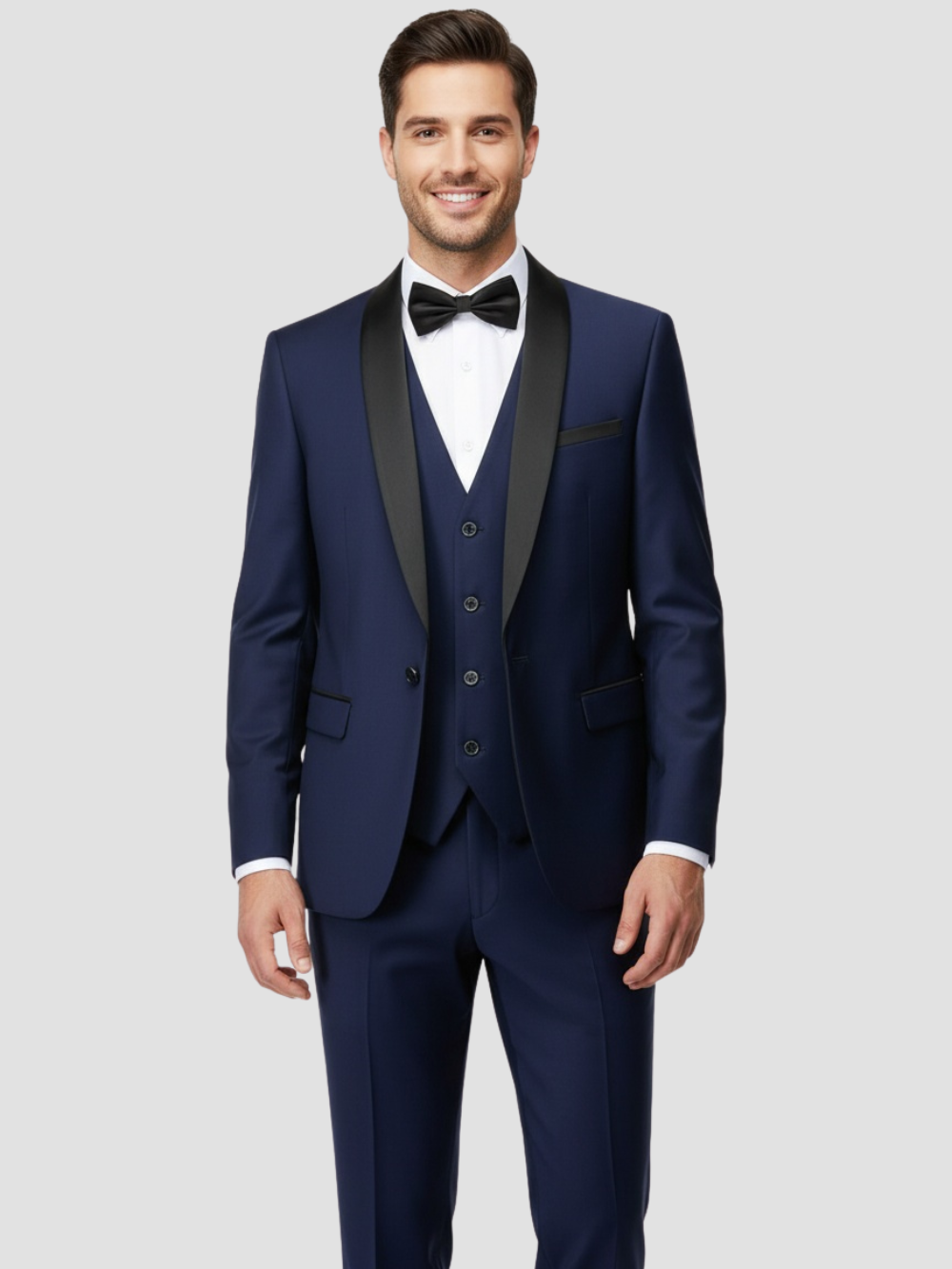 LEANDRO | TRAJE DE HOMBRE | SOLAPA SATINADA Y CORTE IMPECABLE