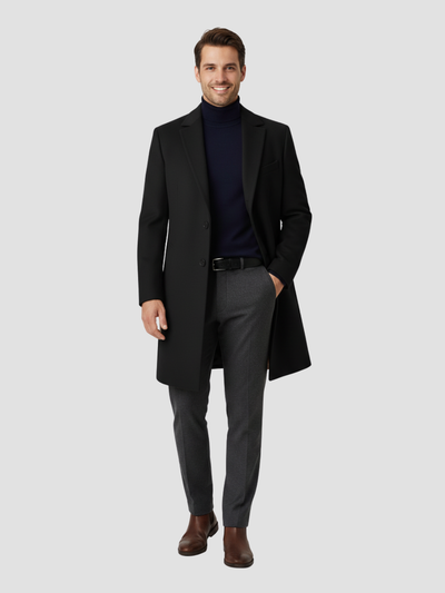 VALENTE | ABRIGO DE HOMBRE DE CORTE LARGO – SOFISTICACIÓN MODERNA Y CALIDEZ