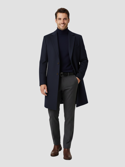 VALENTE | ABRIGO DE HOMBRE DE CORTE LARGO – SOFISTICACIÓN MODERNA Y CALIDEZ