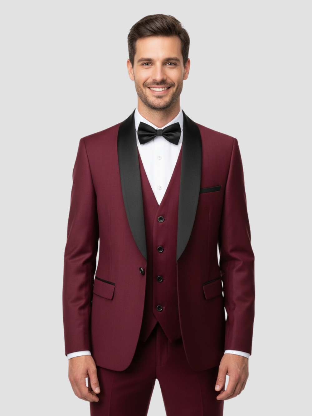 LEANDRO | TRAJE DE HOMBRE | SOLAPA SATINADA Y CORTE IMPECABLE